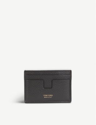TOM FORD: Grained leather card holder