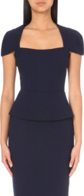 ROLAND MOURET   Galaxy wool crepe top