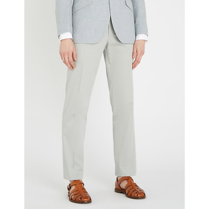 CANALI Regular-fit straight stretch-cotton trousers