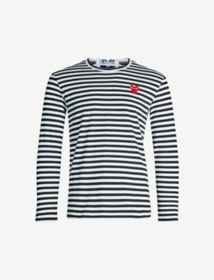 Black and white shop striped comme des garcons