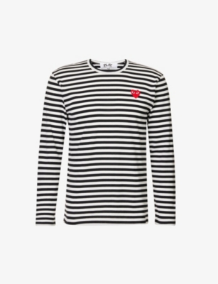 COMME DES GARCONS PLAY Striped cotton jumper Selfridges