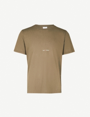 saint laurent green t shirt