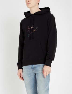 saint laurent animal print hoodie