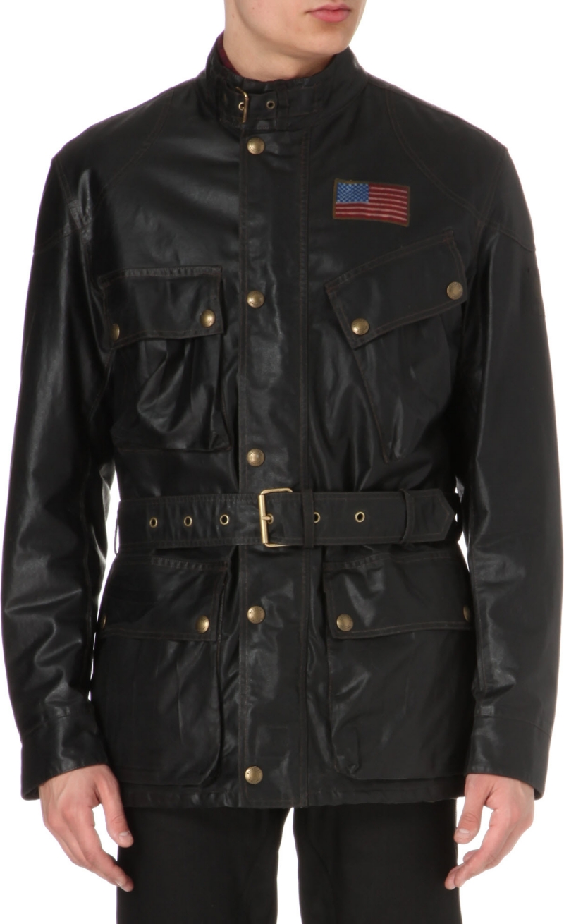 BELSTAFF   Icon waxed cotton racing jacket