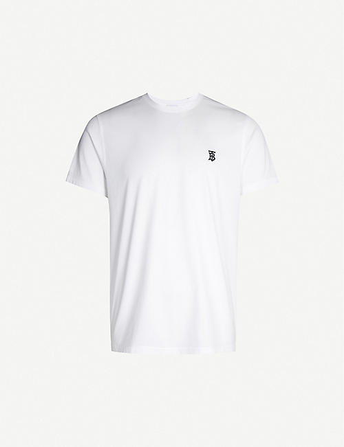 BURBERRY: Logo-print stretch-cotton T-shirt