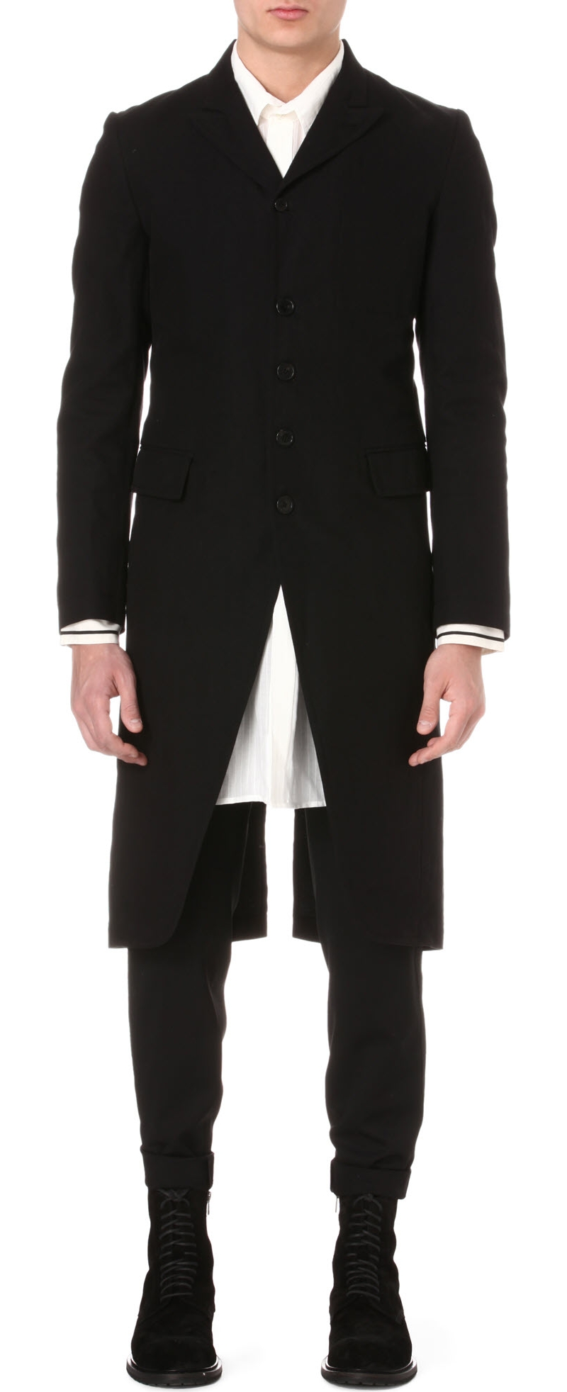 ANN DEMEULEMEESTER   Long tailored coat