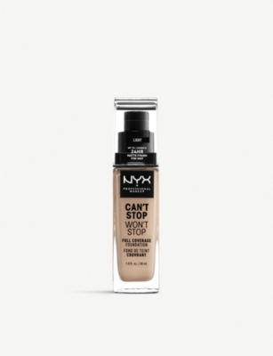 NYX PROFESSIONAL MAKEUP Can't Stop Won't Stop Full Coverage Foundation 30ml