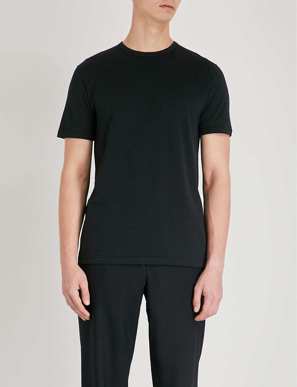 Sunspel Classic Cotton-jersey T-shirt In Black