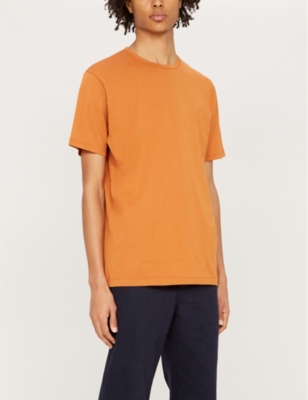 Sunspel Classic Cotton-jersey T-shirt In Burnt Sienna