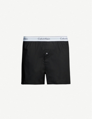 Calvin Klein Modern Cotton Slim-fit Boxer Shorts Pack Of Two In Black / Grey Heather