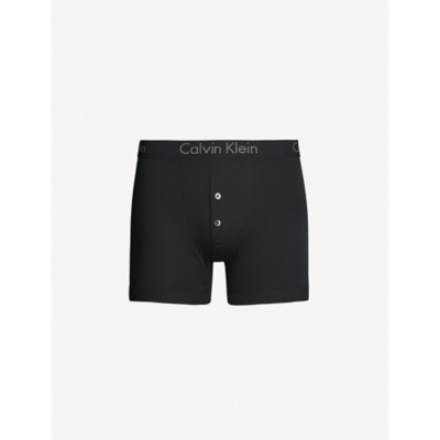 CALVIN KLEIN - Button-fly slim-fit cotton-jersey boxer briefs ...