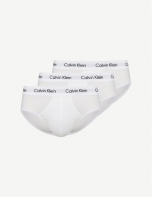 CALVIN KLEIN - Pack of three Cotton Stretch regular-fit stretch-cotton  briefs