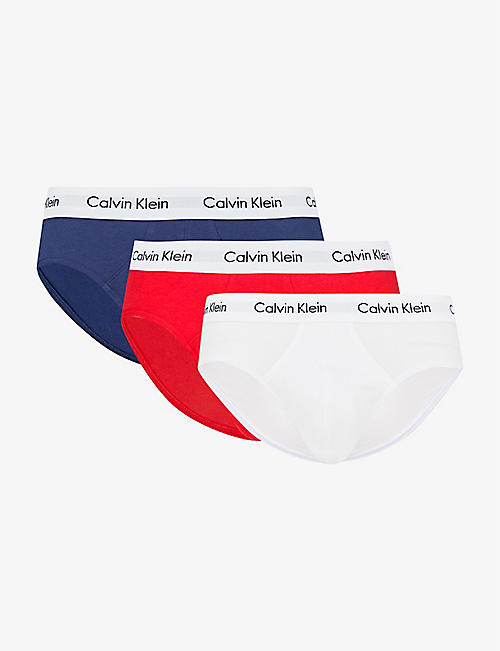 CALVIN KLEIN: Pack of three Classic stretch-cotton briefs