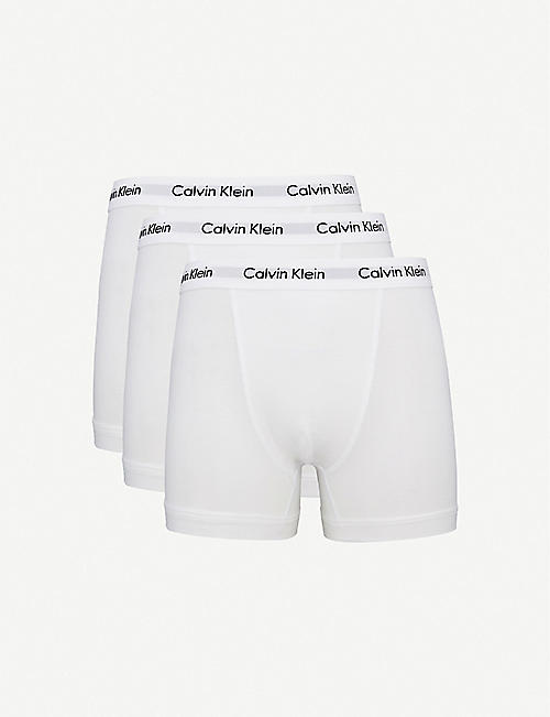 CALVIN KLEIN：标准版型弹力棉平角内裤（三件装）