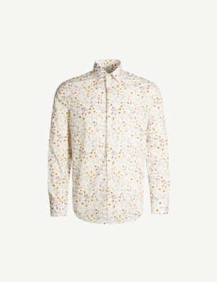 PAUL SMITH Floral-print slim-fit cotton shirt