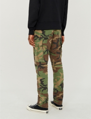 patterned tapered trousers