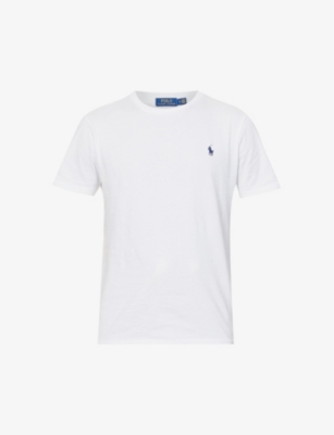 Polo Ralph Lauren Mens White Regular-fit Crewneck Cotton-jersey T-shirt