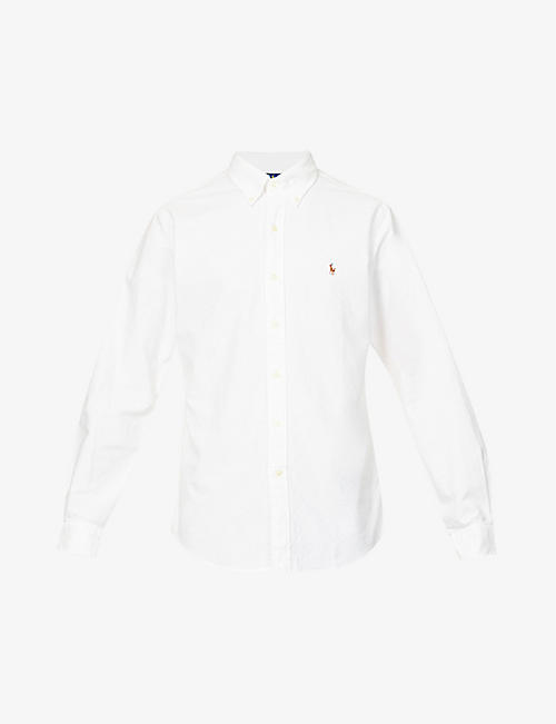 POLO RALPH LAUREN: Long-sleeved button-down custom-fit cotton Oxford shirt
