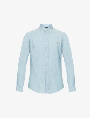 ralph lauren slim fit denim shirt