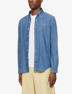 polo ralph lauren slim fit denim shirt