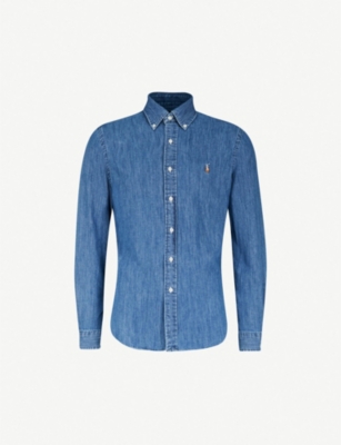 ralph lauren custom fit denim shirt