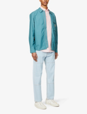 Polo Ralph Lauren Mens Carmel Pink Long-sleeved Button-down Slim-fit Cotton Oxford Shirt In Pink