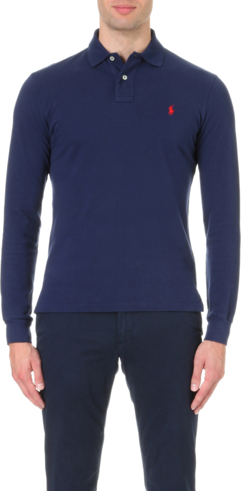 RALPH LAUREN   Custom fit long sleeved polo shirt