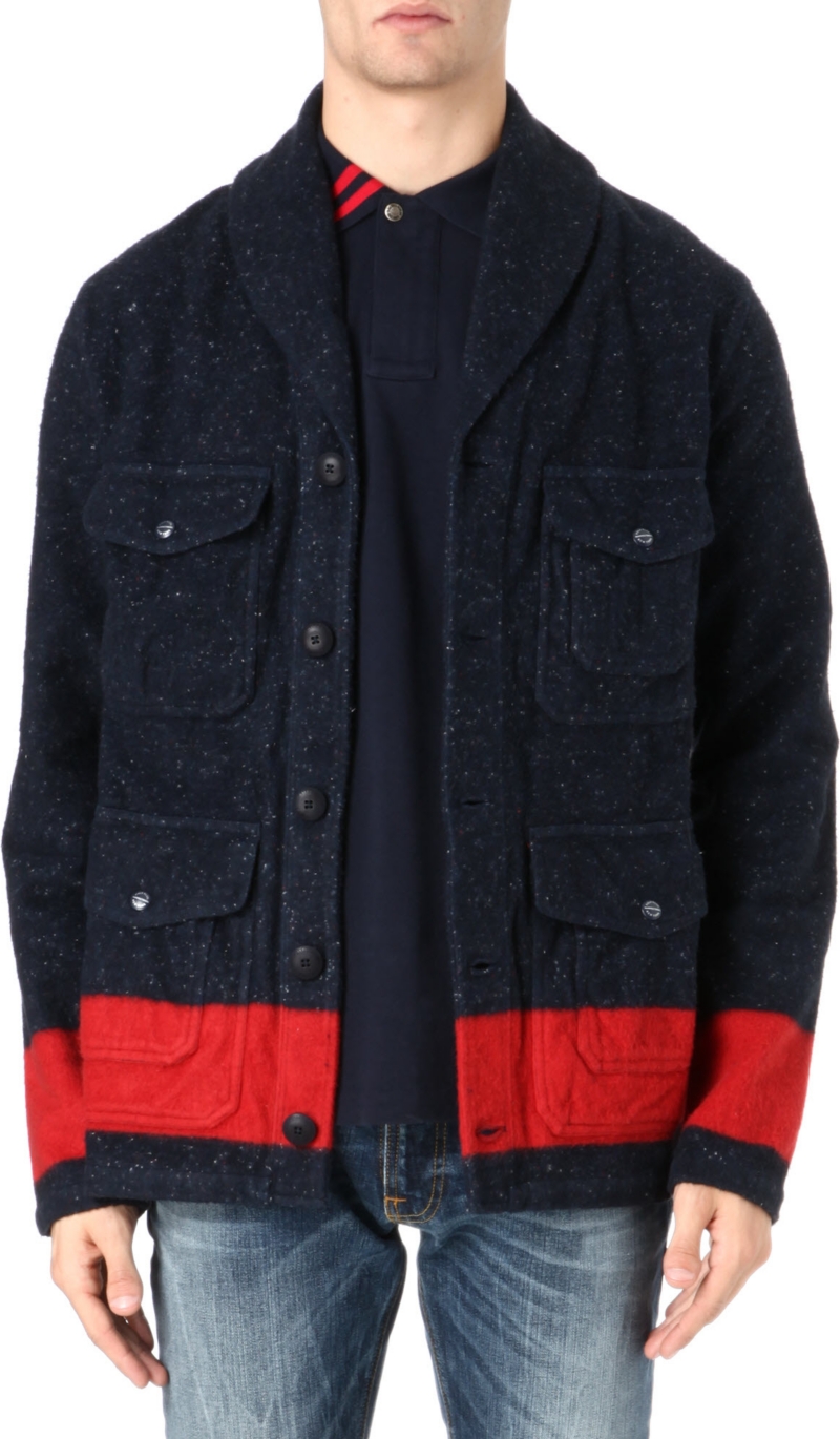 RALPH LAUREN   Contrast shawl collar cardigan