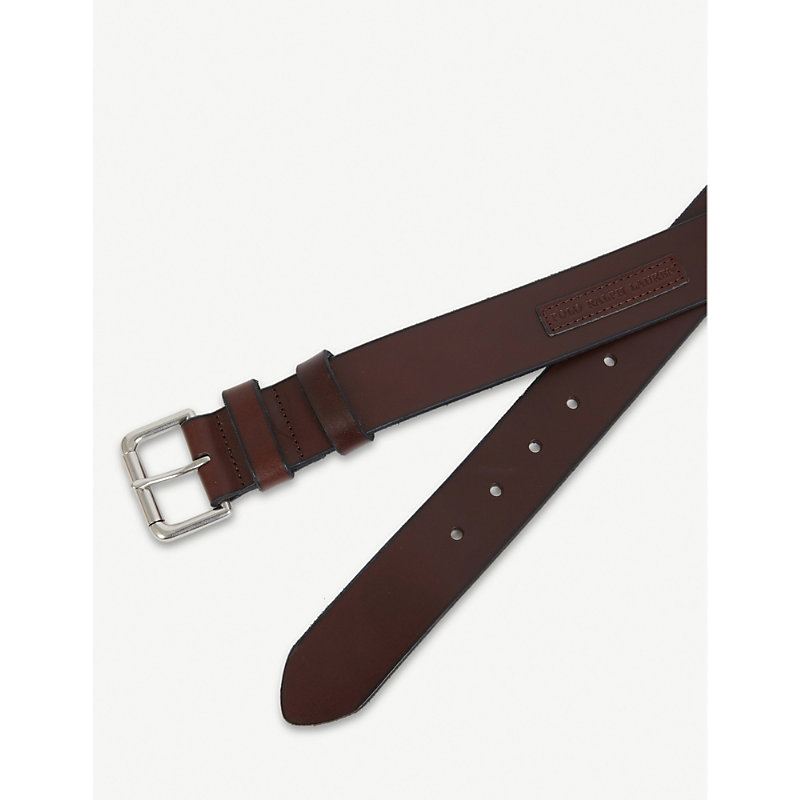 Shop Polo Ralph Lauren Men's Brown Saddle Leather Dress Belt