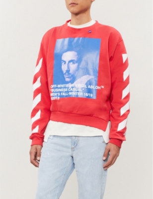 off white bernini hoodie red