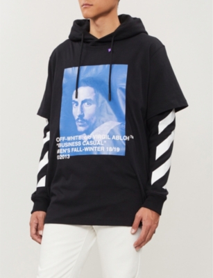 OFF-WHITE C/O VIRGIL ABLOH Bernini-print cotton-jersey hoody