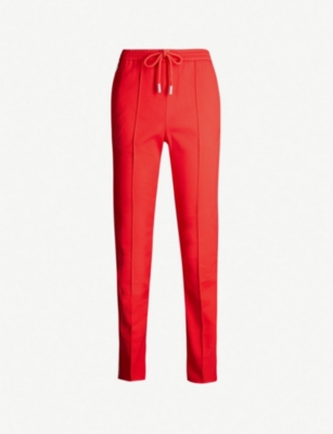 off white stripe red tracksuit