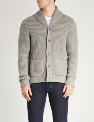 purple shawl cardigan