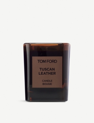 tuscan leather candle