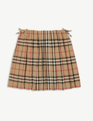 pleated burberry skirt