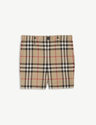 BURBERRY - Check print shorts 6-24 