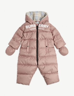 pink burberry snowsuit