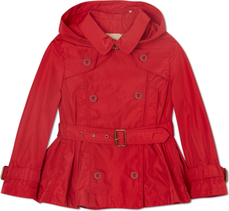 BURBERRY   Belted peplum trench coat 4 14 years