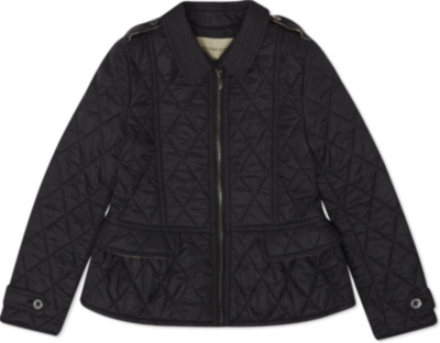 BURBERRY   Short zip up quilted jacket 4 14 years