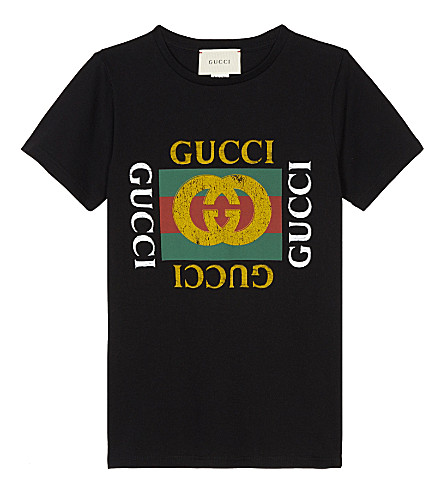 GUCCI - 'GG' logo cotton T-shirt | Selfridges.com