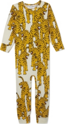 MINI RODINI   Tiger print baby grow 0 18 months