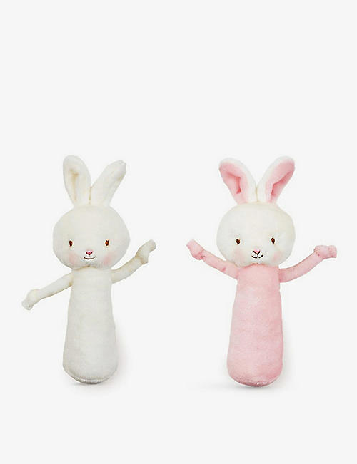 BUNNIES BY THE BAY: Friendly chime soft toy rattle 15cm