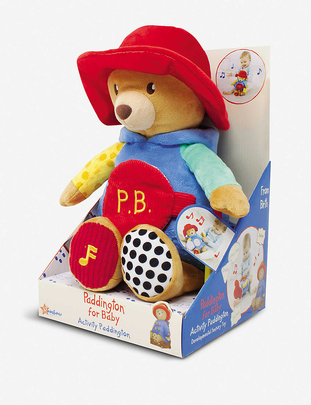 Paddington bear Activity Cube 15cm Cuddly Soft Toy by Rainbow Designs 