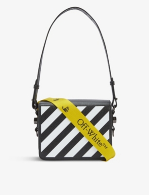 black and white striped bag