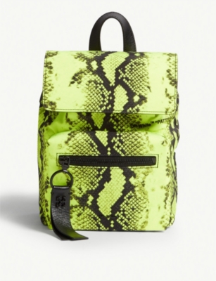 snake print mini backpack