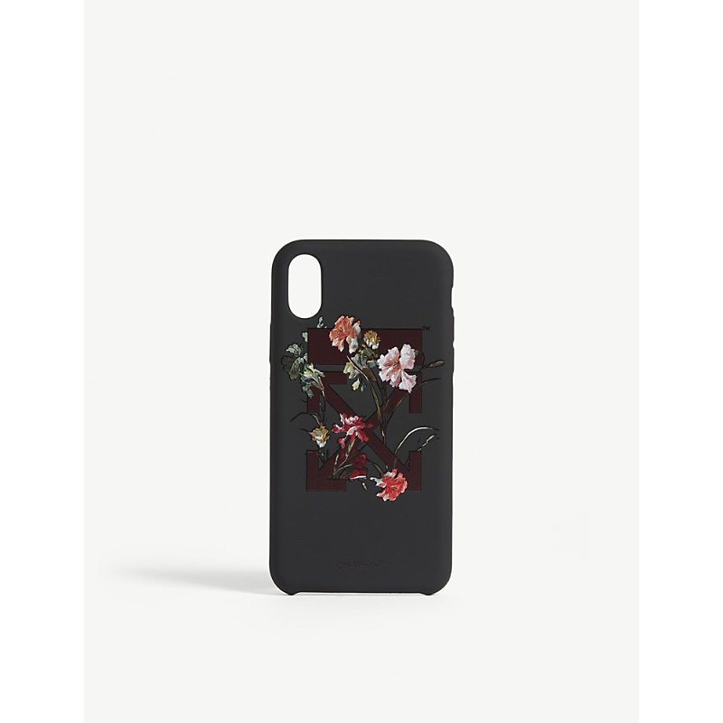 Off-white Flower Arrow Phone Case Iphone X In Black Bordeau