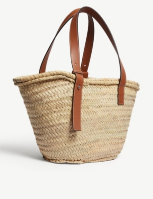 loewe medium raffia bag