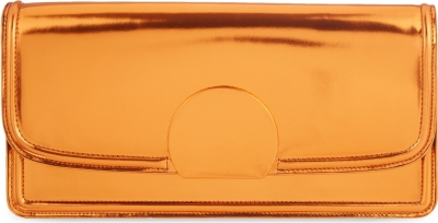 DRIES VAN NOTEN   Metallic large leather clutch