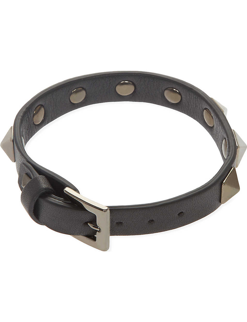 Valentino Garavani Vlogo Leather Bracelet