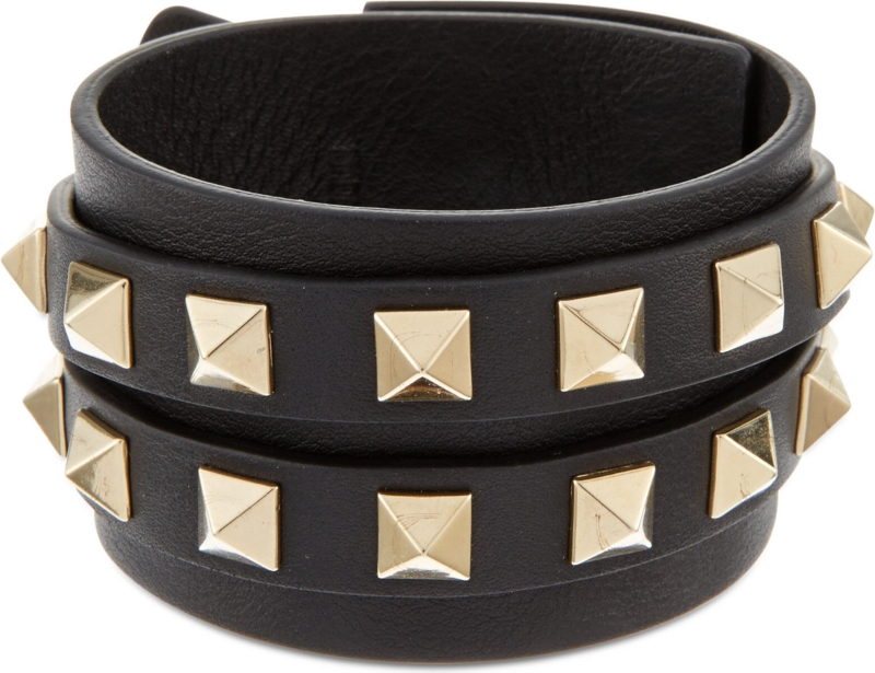 VALENTINO   Double wrap stud cuff bracelet